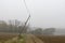 Misty countryside near Bologna, Italy