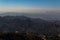 Misty early morning in Los Angeles, panoramic view of the city from a height. Concept, glamorous lifestyle