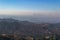 Misty early morning in Los Angeles, panoramic view of the city from a height. Concept, glamorous lifestyle