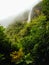 Misty Fog at El Chorro Waterfall in Ecuador
