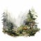 Misty Forest: A Whistlerian Watercolor Landscape Painting