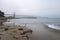 Misty golden gate bridge shoreline