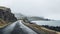 Misty Gothic Landscape Scenic View Of Iceland\\\'s Coastal Road