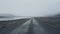 Misty Iceland Road: A Post-apocalyptic Journey In Paint
