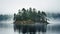 Misty Island: Norwegian Nature In Painterly Style