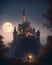 Misty Moonlit Castle