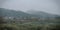 Misty mountain in Hakodate, Hokkaido, Japan