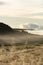 Misty Mountain Plains Landscape, Tranquil Beauty of Horton Plains, Sri Lanka