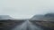 Misty Mountain Road: Minimalist Composition In Iceland