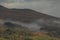 Misty Scottish hillside in Autumn, Scotland