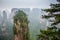 Misty steep mountain peaks - Zhangjiajie national park