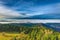 Misty sunrise landscape from Luban peak in Gorce mountains