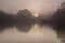 Misty sunrise at the Ornamental Lake
