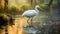 Misty Swamp Snowy Egret