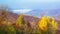 Misty timelapse autumn scenery in the mountains