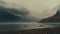 Misty Water Mountain: A Moody Norwegian Nature Scene