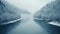 Misty Winter River: Hauntingly Beautiful Japanese-inspired Imagery