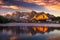 Misurina Lake, on Dolomites Italian Alps seen at sunrise. Sora