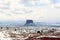 Mitchell Butte and the desert after a snowfall, Monument Valley