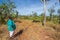 Mitchell Plateau WA Australia - May 31 2015: An indigenous Australian woman from the local Kandiwal community observes native