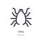 Mite outline icon. isolated line vector illustration from animals collection. editable thin stroke mite icon on white background