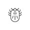 Mite pests line icon