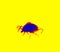 Mite in scientific high-tech thermal imager illustration