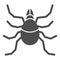 Mite solid icon, Insects concept, acarus sign on white background, tick icon in glyph style for mobile concept and web