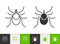 Mite tick insect simple black line vector icon