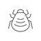 Mite or tick line outline icon