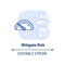 Mitigate risk light blue concept icon