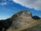 Mitikas peak from Muses Plateau on top of Mount Olympus, Greece