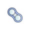 Mitosis color gradient vector icon