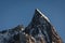 Mitre peak in Karakoram range at sunset view from Concordia camp