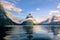 The mitre peak in milford sound