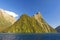 Mitre Peak in Milford Sound, New Zealand.