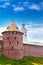 Mitropolichya tower and Clock tower.Great Novgorod