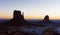 The Mittens during sunrise, Monument Valley National Park, Utah