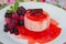 Mix berry Fruit cake with cream and creamy mousse