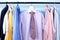 Mix color Shirt and Tie on Hangers