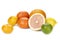 Mix of colorful citrus fruit