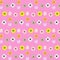 Mix flower styles pattern pastel pink background