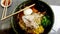 Mix foods ramen deliciously served