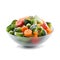 Mix of frozen vegetables in plate. Generated AI