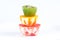Mix fruit stack kiwi orange grapefrui