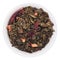 Mix of green tea with strawberry and hibiscus flowers karkade on