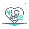 Mix icon for Abortion, miscarriage and embryo