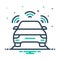 mix icon for Autonomous Car, sensor and driving