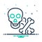 mix icon for Bones, crossbones and skull