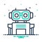 Mix icon for Bot, robotics and chatbot